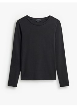 Mohito - Czarny longsleeve basic - czarny ze sklepu Mohito w kategorii Bluzki damskie - zdjęcie 188545175