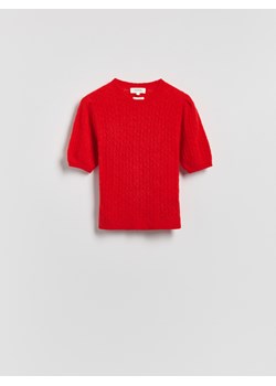 Reserved - Sweter z wełną z alpaki - czerwony ze sklepu Reserved w kategorii Swetry damskie - zdjęcie 188546056