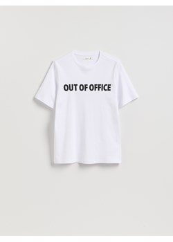 Reserved - T-shirt z nadrukiem - biały ze sklepu Reserved w kategorii Bluzki damskie - zdjęcie 188546167