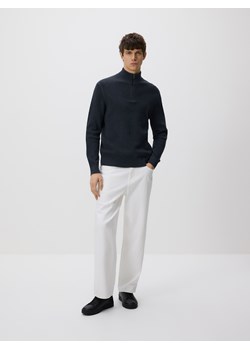 Reserved - Sweter z rozpinanym golfem - granatowy ze sklepu Reserved w kategorii Swetry męskie - zdjęcie 188546269