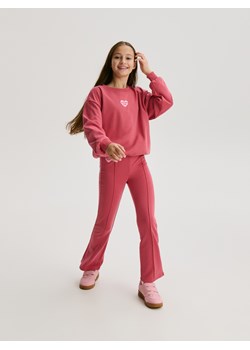 Reserved - Dzianinowy komplet z bawełną - różowy ze sklepu Reserved w kategorii Komplety dziewczęce - zdjęcie 188546287