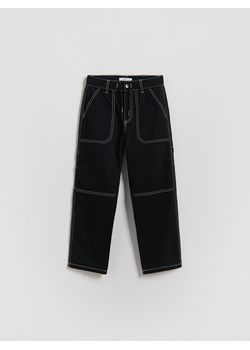 Reserved - Bawełniane spodnie - czarny ze sklepu Reserved w kategorii Spodnie chłopięce - zdjęcie 188546457