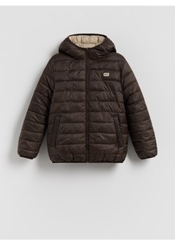 Reserved - Dwustronna kurtka z kapturem - ciemnobrązowy ze sklepu Reserved w kategorii Kurtki chłopięce - zdjęcie 188546887