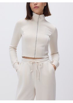 Reserved - Rozpinana bluza z modalem - kremowy ze sklepu Reserved w kategorii Bluzy damskie - zdjęcie 188546948