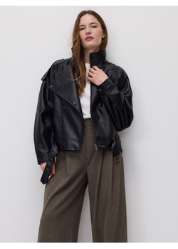 Reserved - Kurtka z imitacji skóry - czarny ze sklepu Reserved w kategorii Kurtki damskie - zdjęcie 188547178