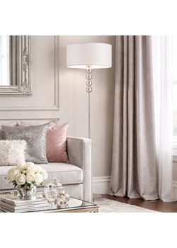 Biała lampa podłogowa do salonu BERMUDY z abażurem ze sklepu Lysne w kategorii Lampy podłogowe - zdjęcie 188547315