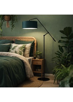 Regulowana lampa stojąca do sypialni LIBERIA w kolorze butelkowej zieleni ze sklepu Lysne w kategorii Lampy podłogowe - zdjęcie 188547397