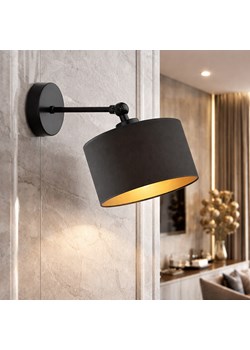 Kinkiet czarny z abażurem regulowany TETE GOLD ze sklepu Lysne w kategorii Lampy ścienne - zdjęcie 188547675