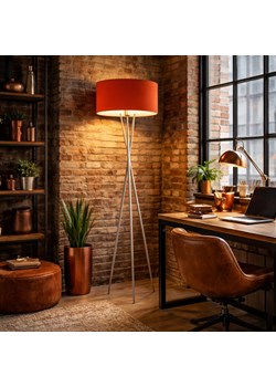 Lampa podłogowa na trójnogu do salonu z czerwonym kloszem PARYŻ ze sklepu Lysne w kategorii Lampy podłogowe - zdjęcie 188547698