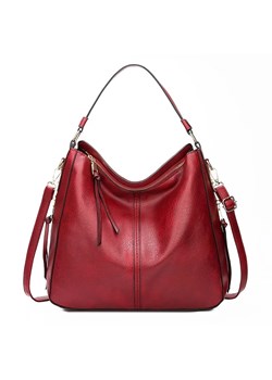 Skórzana torba w kształcie worka - Czerwony ze sklepu Intimica.pl w kategorii Torby Shopper bag - zdjęcie 188547766