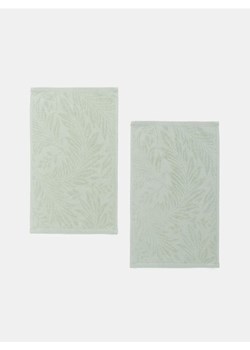 Sinsay - Zestaw bawełnianych ręczników z tłoczonym wzorem roślinnym 2 pack - zielony ze sklepu Sinsay w kategorii Ręczniki - zdjęcie 188549015