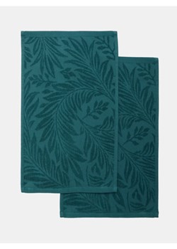 Sinsay - Zestaw bawełnianych ręczników z tłoczonym wzorem roślinnym 2 pack - zielony ze sklepu Sinsay w kategorii Ręczniki - zdjęcie 188549016