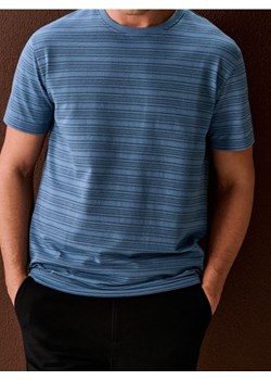 Sinsay - Bawełniana koszulka w paski - granatowy ze sklepu Sinsay w kategorii T-shirty męskie - zdjęcie 188549108
