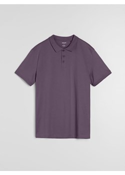 Sinsay - Bawełniana koszulka polo - fioletowy ze sklepu Sinsay w kategorii T-shirty męskie - zdjęcie 188549139