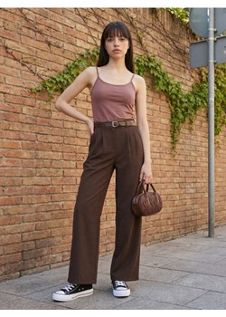 Sinsay - Koszulka na ramiączkach - brązowy ze sklepu Sinsay w kategorii Bluzki damskie - zdjęcie 188549207