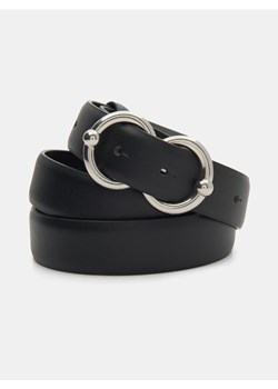 Sinsay - Pasek z imitacji skóry ze srebrną klamrą - czarny ze sklepu Sinsay w kategorii Paski damskie - zdjęcie 188549275