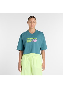 Koszulka damska New Balance WT51908AAZ – niebieska ze sklepu New Balance Poland w kategorii Bluzki damskie - zdjęcie 188549298