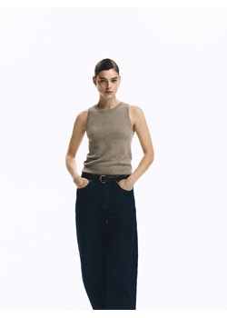 Reserved - Wełniana kamizelka - brązowy ze sklepu Reserved w kategorii Swetry damskie - zdjęcie 188550055