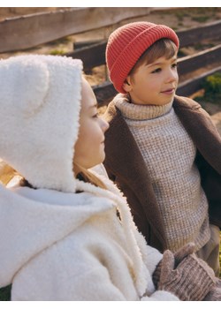 Reserved - Wełniana czapka - pomarańczowy ze sklepu Reserved w kategorii Czapki dziecięce - zdjęcie 188550258