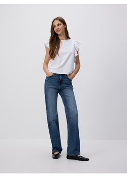 Reserved - Jeansy straight - granatowy ze sklepu Reserved w kategorii Jeansy damskie - zdjęcie 188550435
