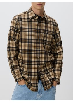 Reserved - Koszula regular fit w kratę - beżowy ze sklepu Reserved w kategorii Koszule męskie - zdjęcie 188566597