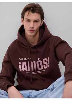 Reserved - Bluza z nadrukiem - bordowy ze sklepu Reserved w kategorii Bluzy męskie - zdjęcie 188566666