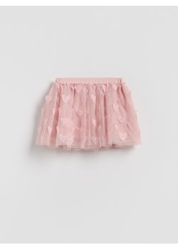 Reserved - Tiulowa spódnica z aplikacją - brudny róż ze sklepu Reserved w kategorii Spódnice dziewczęce - zdjęcie 188566697
