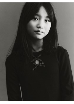 Reserved - Prążkowana koszulka z wiskozy - czarny ze sklepu Reserved w kategorii Bluzki dziewczęce - zdjęcie 188566728