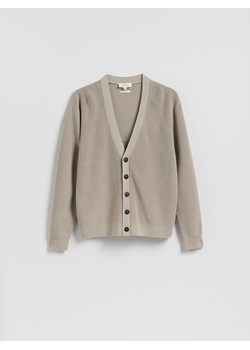 Reserved - Kardigan z lnem - beżowy ze sklepu Reserved w kategorii Swetry męskie - zdjęcie 188567039