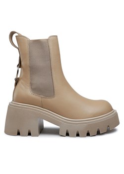 Botki Badura 8108 Beżowy ze sklepu eobuwie.pl w kategorii Botki - zdjęcie 188567239