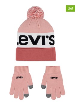 Levi's Kids 2-częściowy zestaw w kolorze jasnoróżowym ze sklepu Limango Polska w kategorii Czapki dziecięce - zdjęcie 188568717