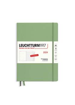 LEUCHTTURM1917 Kalendarz tygodniowy i notatnik w kolorze jasnozielonym - 17,8 x 25,4 cm ze sklepu Limango Polska w kategorii Akcesoria biurowe - zdjęcie 188568776