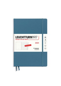 LEUCHTTURM1917 Kalendarz tygodniowy i notatnik w kolorze niebieskim - 17,8 x 25,4 cm ze sklepu Limango Polska w kategorii Akcesoria biurowe - zdjęcie 188568777