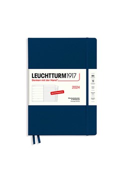 LEUCHTTURM1917 Kalendarz tygodniowy i notatnik w kolorze granatowym - 17,8 x 25,4 cm ze sklepu Limango Polska w kategorii Akcesoria biurowe - zdjęcie 188568778