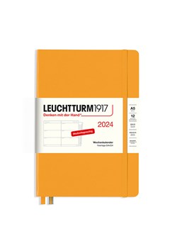 LEUCHTTURM1917 Kalendarz tygodniowy w kolorze pomarańczowym - 14,5 x 21 cm ze sklepu Limango Polska w kategorii Akcesoria biurowe - zdjęcie 188568787