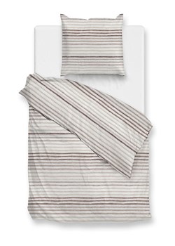 HNL Komplet pościeli flanelowej "Pia" w kolorze jasnobrązowo-kremowym ze sklepu Limango Polska w kategorii Pościele - zdjęcie 188569347