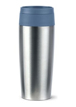 Emsa Kubek termiczny "Travel Mug" w kolorze srebrno-niebieskim - 360 ml ze sklepu Limango Polska w kategorii Kubki termiczne - zdjęcie 188569685