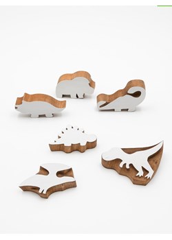 Samimi Stemple (6 szt.) "Dinos" w kolorze jasnobrązowo-białym - 5 x 4 cm ze sklepu Limango Polska w kategorii Zabawki - zdjęcie 188571068