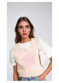 Monki Bezrękawnik w kolorze beżowym ze sklepu Limango Polska w kategorii Swetry damskie - zdjęcie 188571337