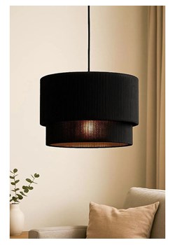 ABERTO DESIGN Lampa wisząca w kolorze czarnym - wys. 60 x Ø 35 cm ze sklepu Limango Polska w kategorii Oświetlenie - zdjęcie 188571365