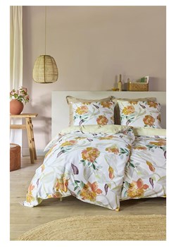 Beddinghouse Komplet pościeli satynowej "Freya" w kolorze biało-pomarańczowo-zielonym ze sklepu Limango Polska w kategorii Pościele - zdjęcie 188571886