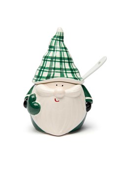 Trendy Kitchen by EXCÉLSA Cukierniczka "Wonderful Ginger" w kolorze zielono-białym - wys. 13,6 cm ze sklepu Limango Polska w kategorii Pojemniki kuchenne - zdjęcie 188572357