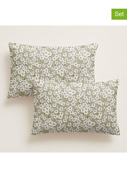 Pierre Cardin Perkalowe poszewki (2 szt.) w kolorze khaki na poduszkę ze sklepu Limango Polska w kategorii Poduszki dekoracyjne - zdjęcie 188572408