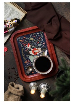 Violeta Home Taca w kolorze brązowo-granatowym - 23,3 x 30,7 cm ze sklepu Limango Polska w kategorii Misy i tace dekoracyjne - zdjęcie 188572466