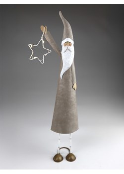 AM Design Dekoracyjna lampa LED "Święty Mikołaj" w kolorze szarym - wys. 39 x Ø 11 cm ze sklepu Limango Polska w kategorii Oświetlenie - zdjęcie 188572836