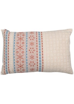 David Fussenegger Poszewka "Lino" w kolorze beżowo-czerwono-błękitnym na poduszkę ze sklepu Limango Polska w kategorii Poduszki dekoracyjne - zdjęcie 188573519