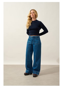 AUTHENTIC CASHMERE Kaszmirowy sweter "Assia" w kolorze granatowym ze sklepu Limango Polska w kategorii Swetry damskie - zdjęcie 188573695