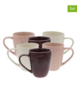 Ard'time Kubki (6 szt.) w kolorze kremowo-fioletowo-jasnoróżowym - wys. 10,5 x Ø 9,5 cm ze sklepu Limango Polska w kategorii Dzbanki i zaparzacze - zdjęcie 188573906