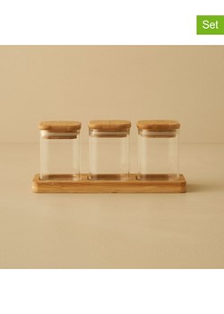 BELLA MAISON 4-częściowy zestaw w kolorze beżowym - 21,8 x 9,4 x 7,8 cm ze sklepu Limango Polska w kategorii Pojemniki kuchenne - zdjęcie 188575626