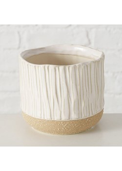 Boltze Osłonka "Diona" w kolorze biało-beżowym na doniczkę - wys. 9,5 cm ze sklepu Limango Polska w kategorii Doniczki i osłonki - zdjęcie 188576317